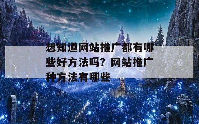 想知道网站推广都有哪些好方法吗？网站推广种方法有哪些