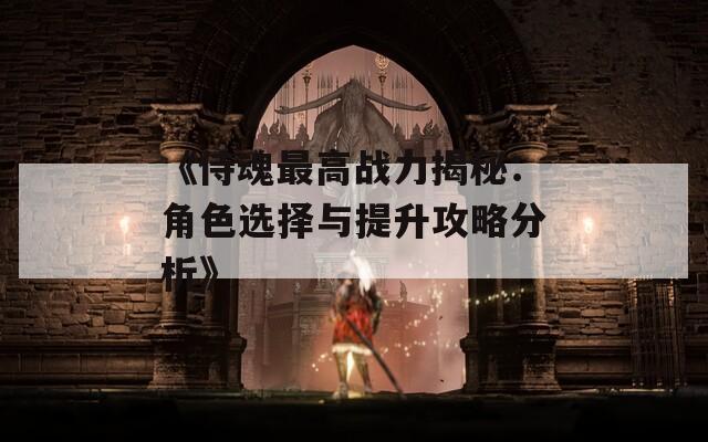 《侍魂最高战力揭秘：角色选择与提升攻略分析》