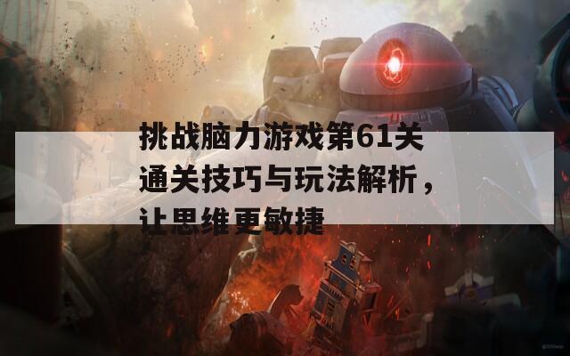 挑战脑力游戏第61关通关技巧与玩法解析，让思维更敏捷