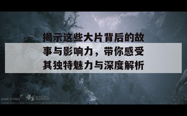 揭示这些大片背后的故事与影响力，带你感受其独特魅力与深度解析。