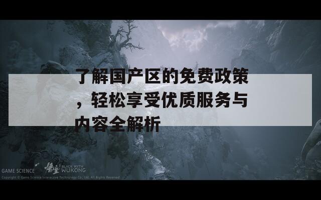 了解国产区的免费政策，轻松享受优质服务与内容全解析