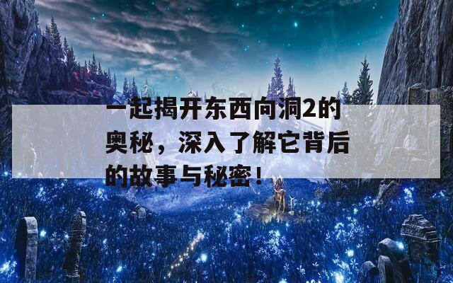 一起揭开东西向洞2的奥秘，深入了解它背后的故事与秘密！