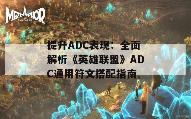 提升ADC表现：全面解析《英雄联盟》ADC通用符文搭配指南