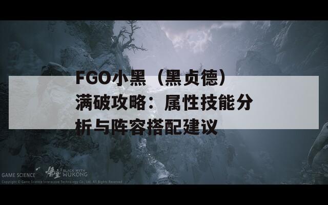 FGO小黑（黑贞德）满破攻略：属性技能分析与阵容搭配建议