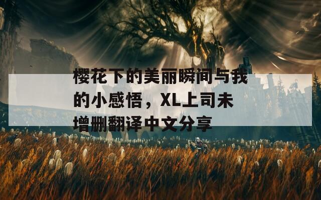 樱花下的美丽瞬间与我的小感悟，XL上司未增删翻译中文分享