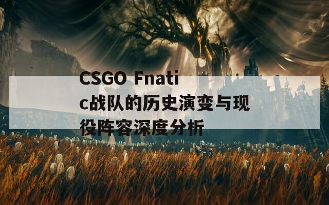 CSGO Fnatic战队的历史演变与现役阵容深度分析