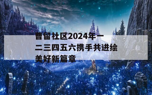 曹留社区2024年一二三四五六携手共进绘美好新篇章