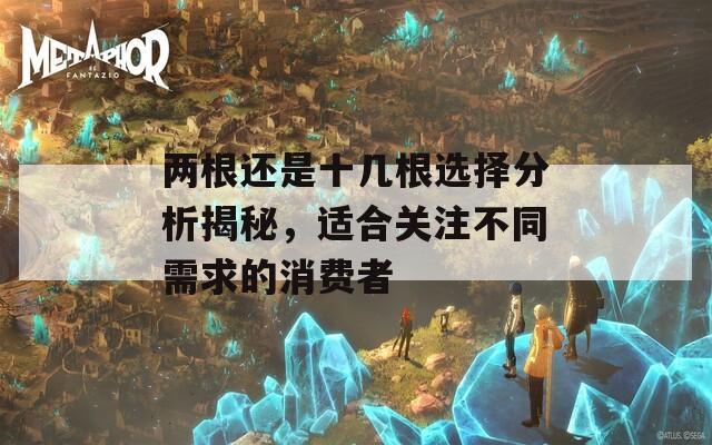 两根还是十几根选择分析揭秘，适合关注不同需求的消费者