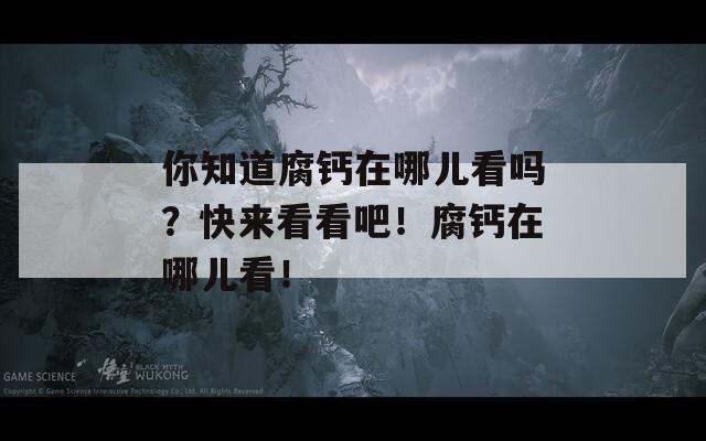 你知道腐钙在哪儿看吗？快来看看吧！腐钙在哪儿看！