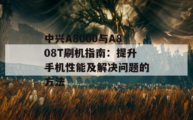 中兴A8000与A808T刷机指南：提升手机性能及解决问题的方法