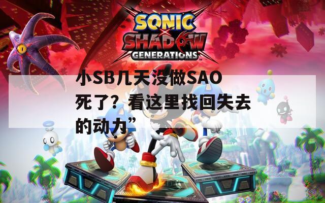 小SB几天没做SAO死了？看这里找回失去的动力”