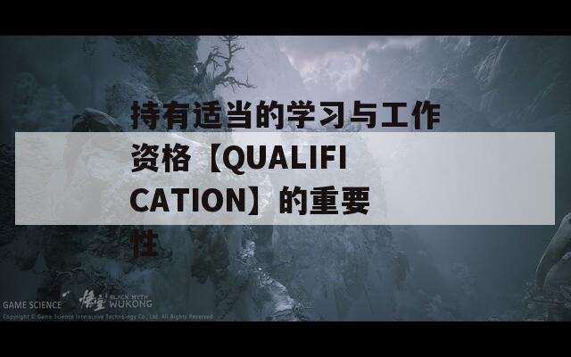 持有适当的学习与工作资格【QUALIFICATION】的重要性