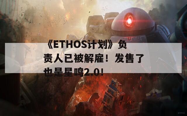 《ETHOS计划》负责人已被解雇！发售了也是星鸣2.0！