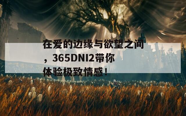 在爱的边缘与欲望之间，365DNI2带你体验极致情感！