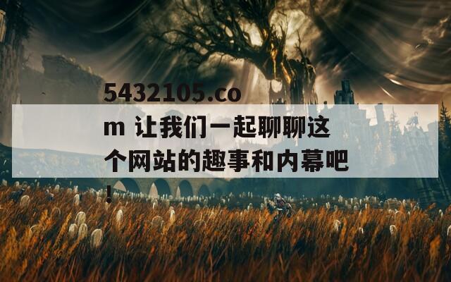 5432105.com 让我们一起聊聊这个网站的趣事和内幕吧！