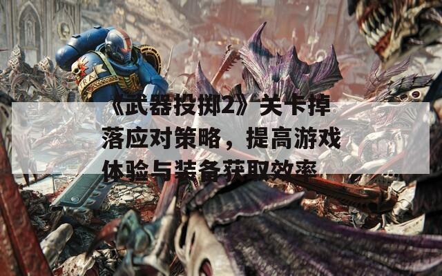 《武器投掷2》关卡掉落应对策略，提高游戏体验与装备获取效率