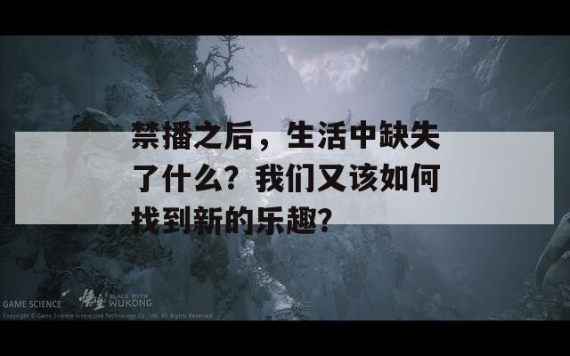 禁播之后，生活中缺失了什么？我们又该如何找到新的乐趣？