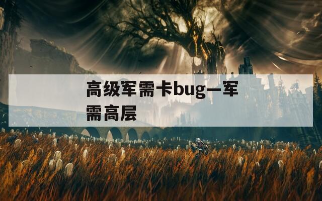 高级军需卡bug—军需高层