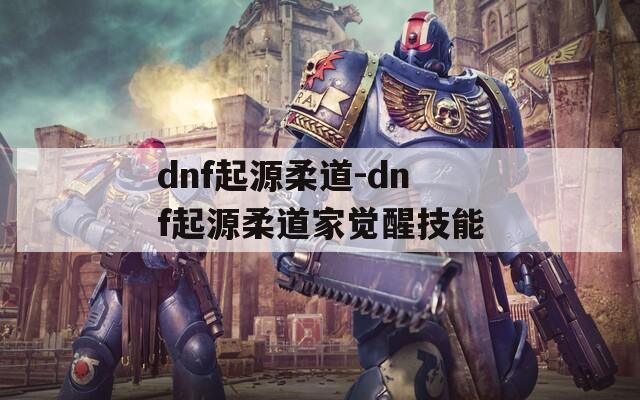 dnf起源柔道-dnf起源柔道家觉醒技能