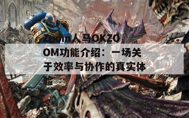 Zoom人马OKZOOM功能介绍：一场关于效率与协作的真实体验