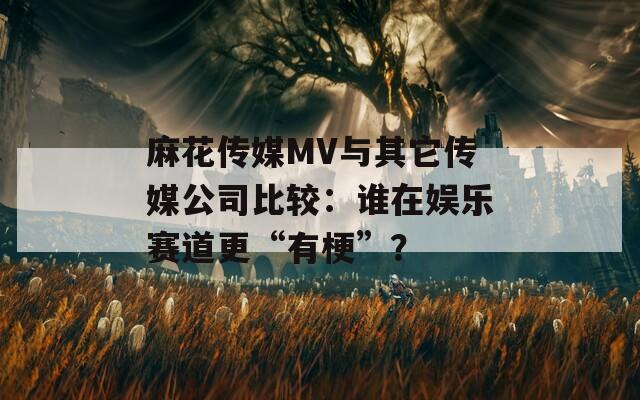 麻花传媒MV与其它传媒公司比较：谁在娱乐赛道更“有梗”？