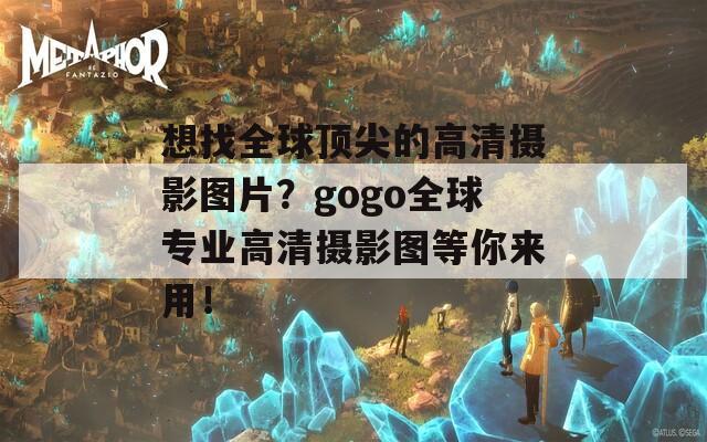 想找全球顶尖的高清摄影图片？gogo全球专业高清摄影图等你来用！