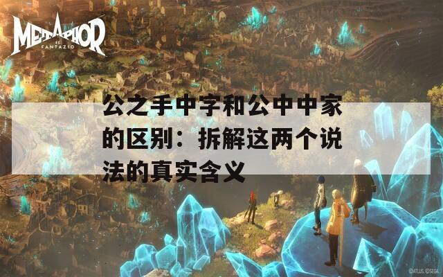 公之手中字和公中中家的区别：拆解这两个说法的真实含义