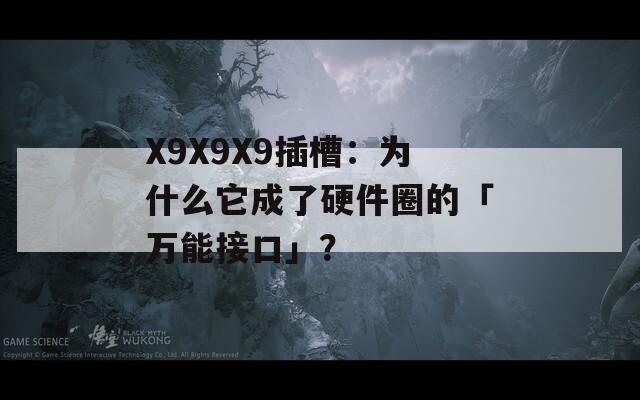 X9X9X9插槽：为什么它成了硬件圈的「万能接口」？