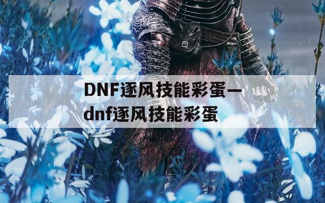 DNF逐风技能彩蛋—dnf逐风技能彩蛋