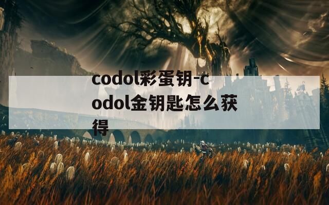 codol彩蛋钥-codol金钥匙怎么获得