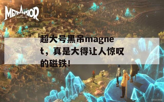 超大号黑吊magnet，真是大得让人惊叹的磁铁！