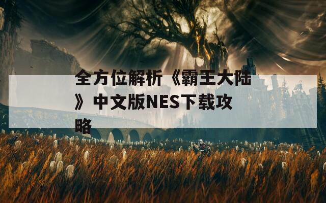 全方位解析《霸王大陆》中文版NES下载攻略