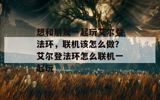 想和朋友一起玩艾尔登法环，联机该怎么做？艾尔登法环怎么联机一起玩