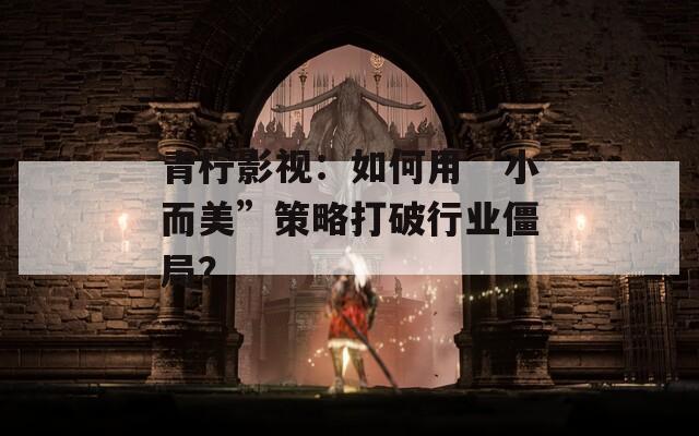 青柠影视：如何用“小而美”策略打破行业僵局？